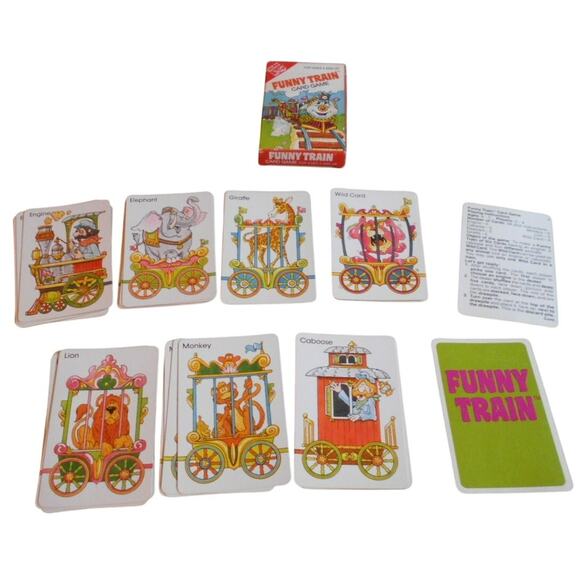 Vintage 1983 Funny Train Card Game Complete International Games #1084 - Picture 1 of 8